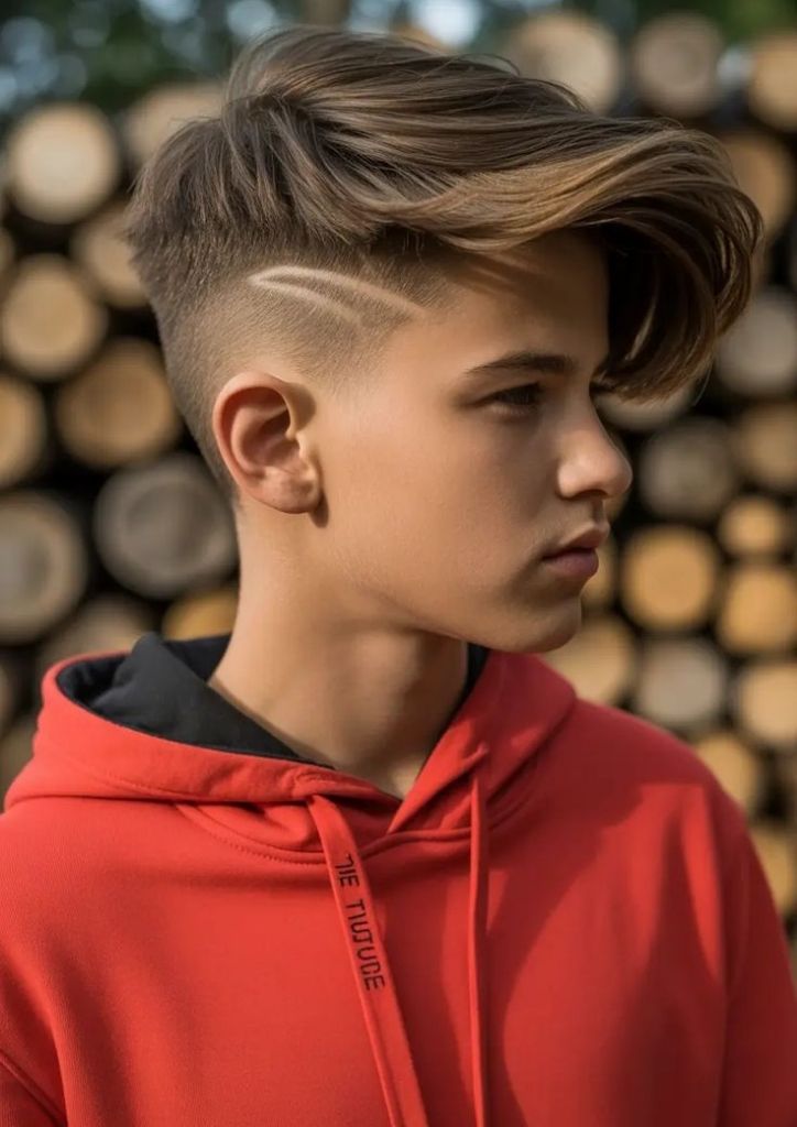 Trendy Hairstyle with Long Line