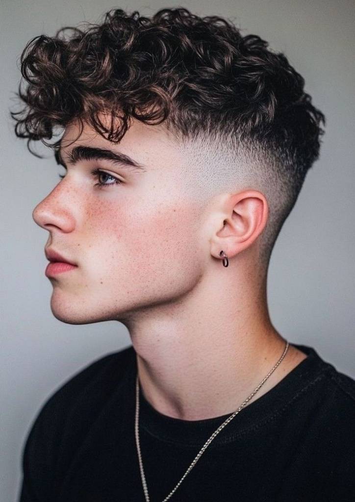 Curly Fringe Low Taper