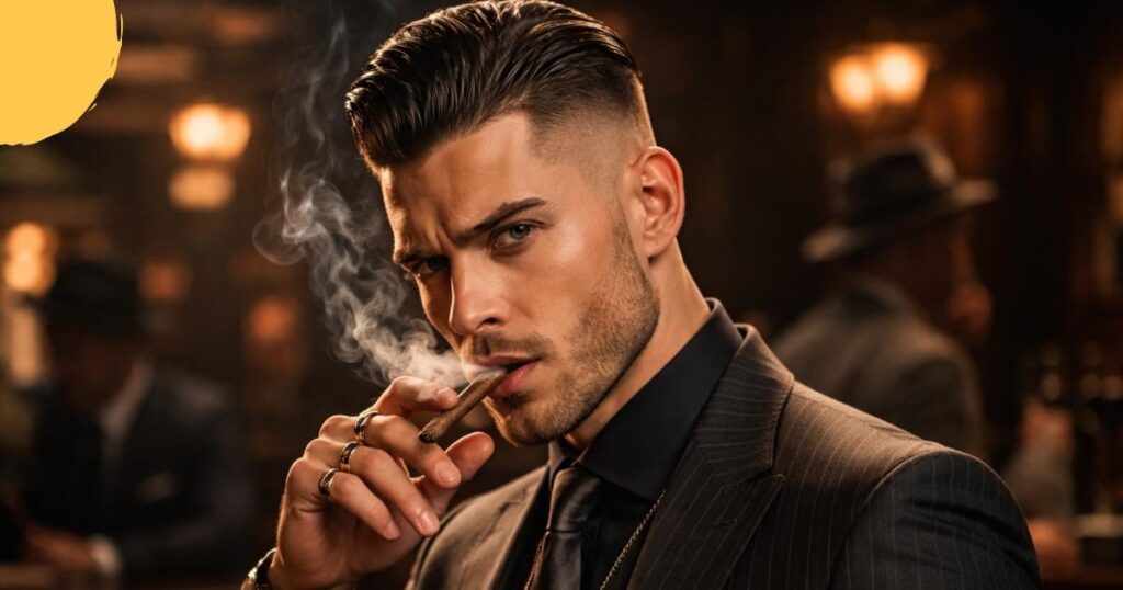 Gangster Slick Back Fade Haircut