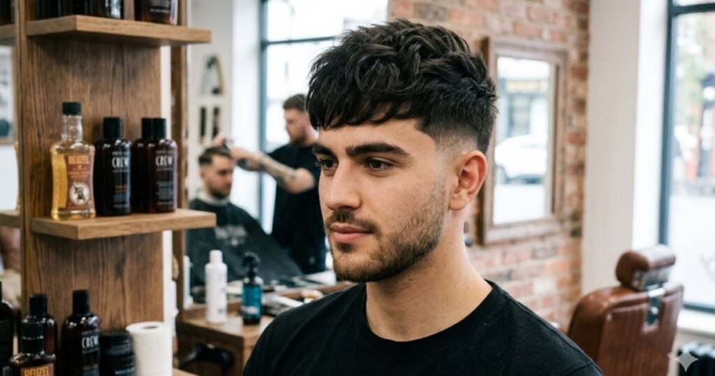 Low Taper Fade with Textured Fringe