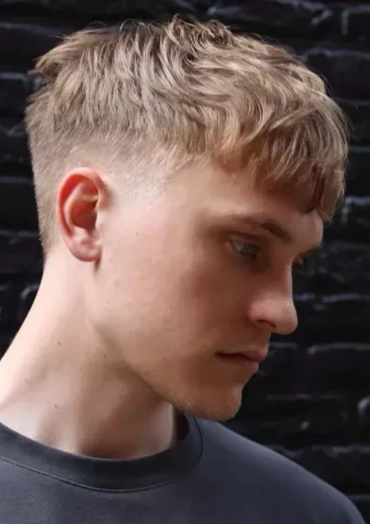 Low Taper White Guy Straight Hair