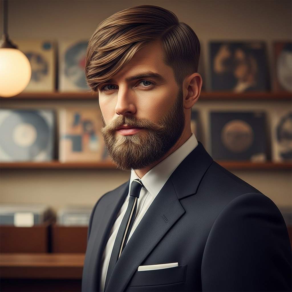 Mod with Angular Fringe with Beard
