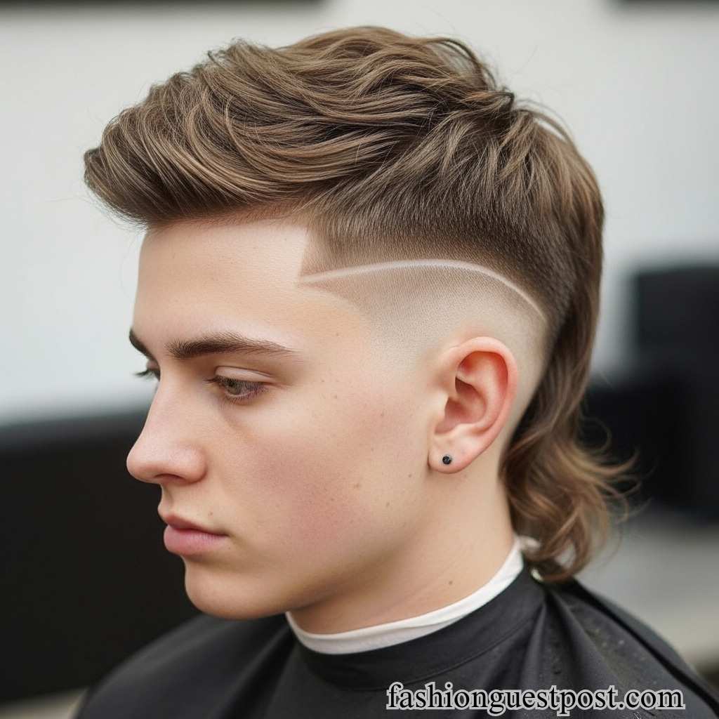 Modern Mullet with Mid Fade