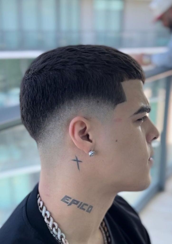 Side Swept Crew Cut Fade
