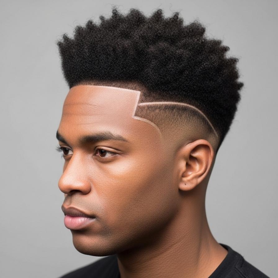 Sponged Long Afro Fade